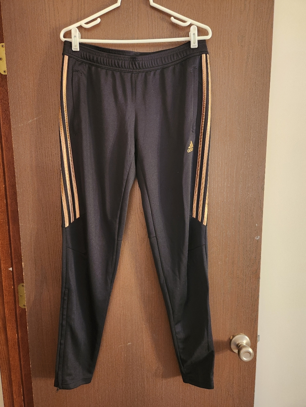 Adidas Black And Gold Track Pants